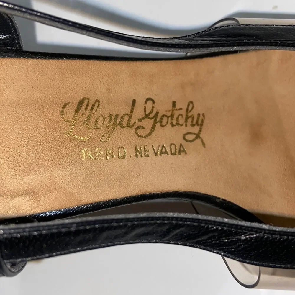 Vintage Lloyd Gotchy Reno Nevada Leather Women Heels Shoes Size 5.5 M
